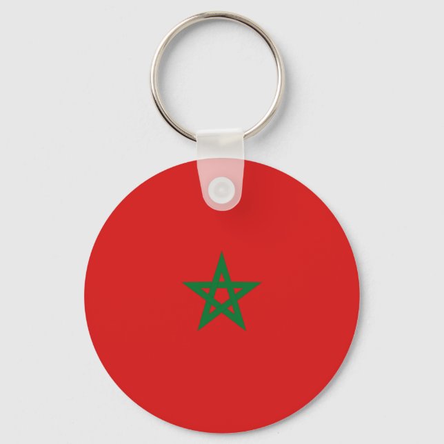 Morocco Fisheye Flag Keychain (Front)