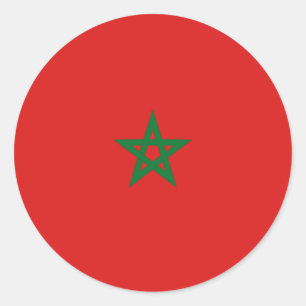 Morocco Fisheye Flag Sticker