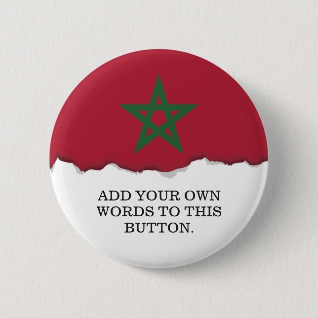 Morocco Flag 6 Cm Round Badge (Front)