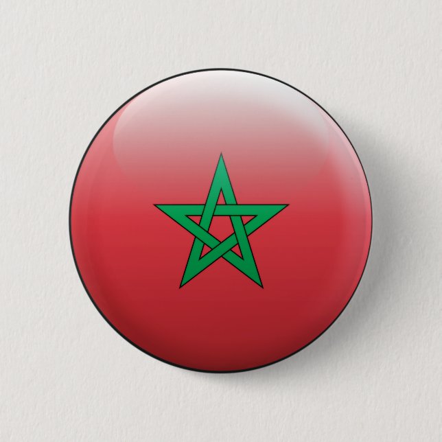 Morocco Flag 6 Cm Round Badge (Front)