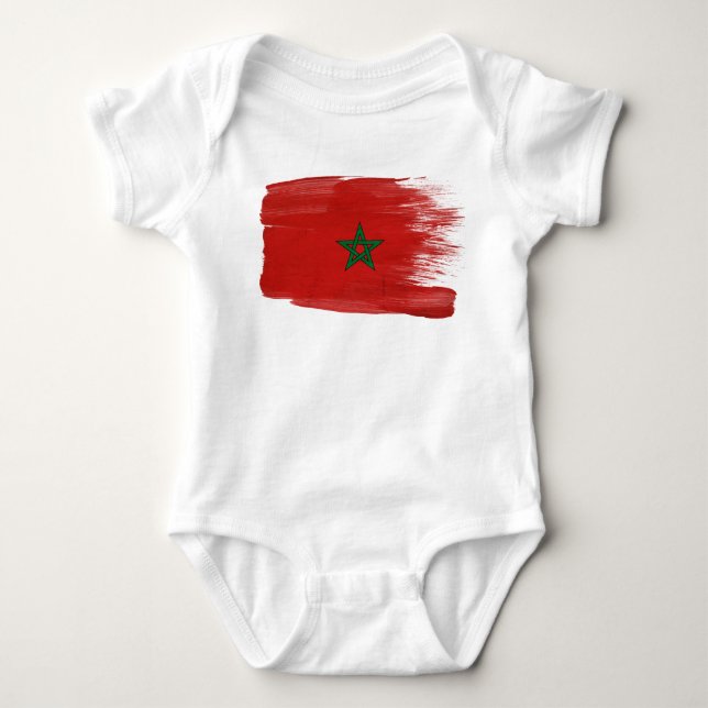 Morocco Flag Baby Bodysuit (Front)