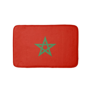 Morocco flag bath mat