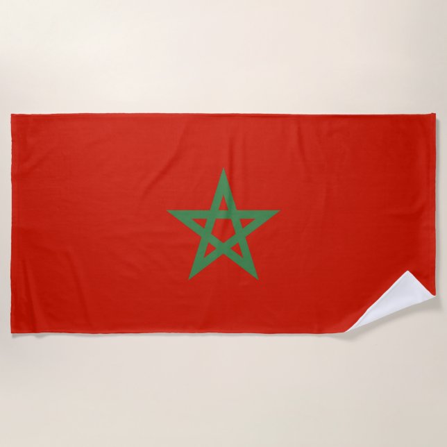 Morocco flag beach towel (Front)