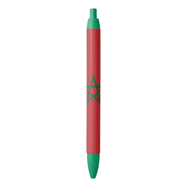 Morocco Flag Black Ink Pen (Front Vertical)