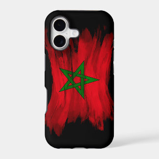 Morocco flag brush stroke, national flag