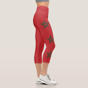 Morocco Flag Capri Leggings
