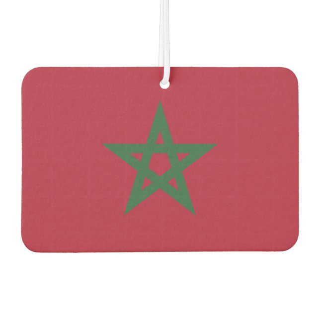 Morocco Flag Car Air Freshener (Front)