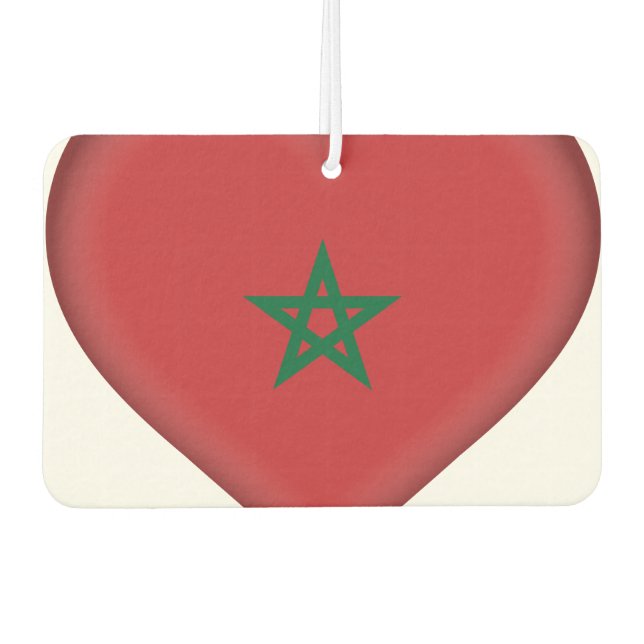 Morocco Flag Car Air Freshener (Front)