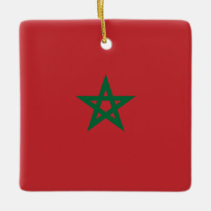 Morocco Flag  Ceramic Ornament