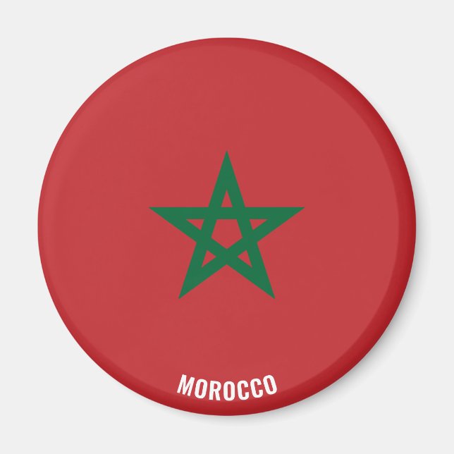 Morocco Flag Charming Patriotic Magnet (Front)