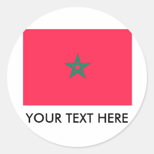 Morocco Flag Classic Round Sticker