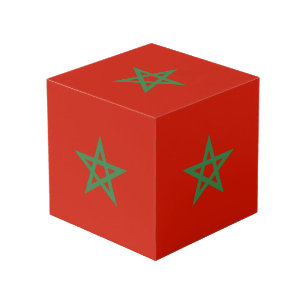 Morocco flag cube