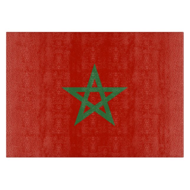 Morocco flag cutting board (Front)