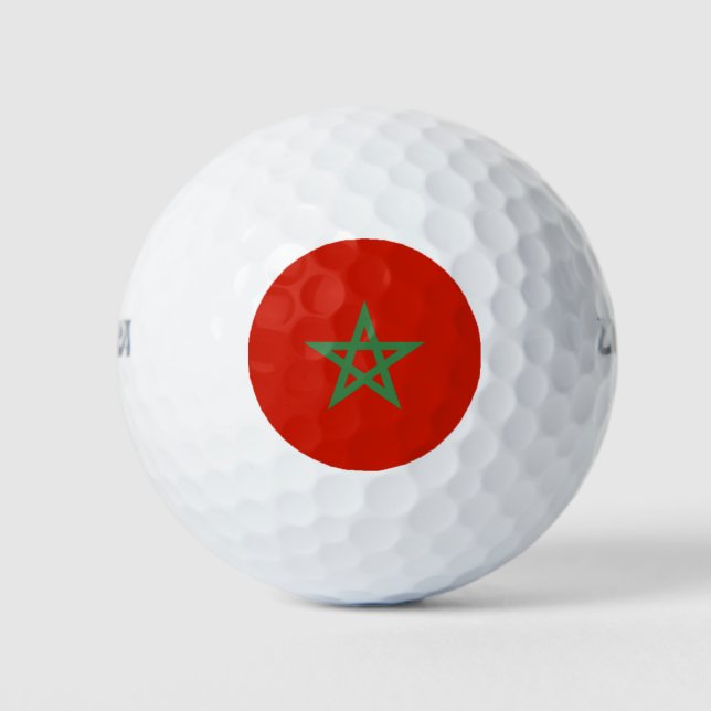 Morocco flag golf balls (Front)