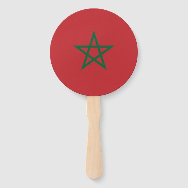 Morocco Flag Hand Fan (Front)
