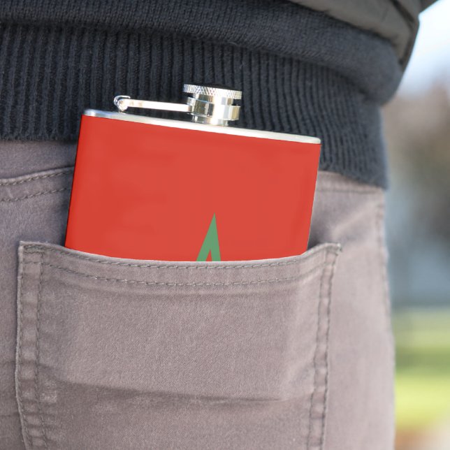 Morocco flag hip flask (In Situ)