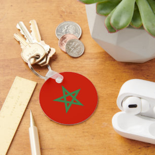 Morocco flag key ring