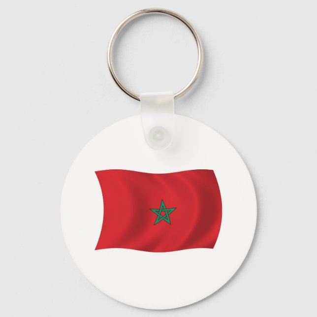 Morocco Flag Keychain (Front)