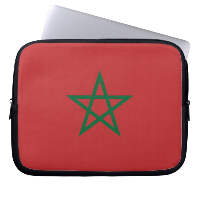 Morocco Flag Laptop Sleeve (Front)