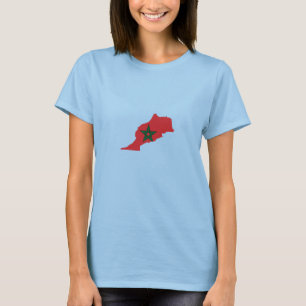 Morocco Flag Map T-Shirt