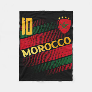 Morocco Flag Moroccan Pride Lovers Fleece Blanket
