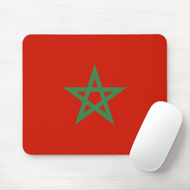 Morocco flag mouse mat (With Mouse)