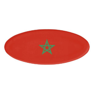 Morocco flag name tag