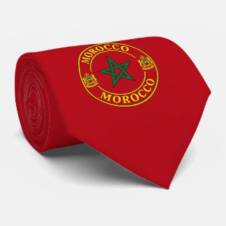 Morocco Flag Neck Tie, Stylish Moroccan Tie. Tie