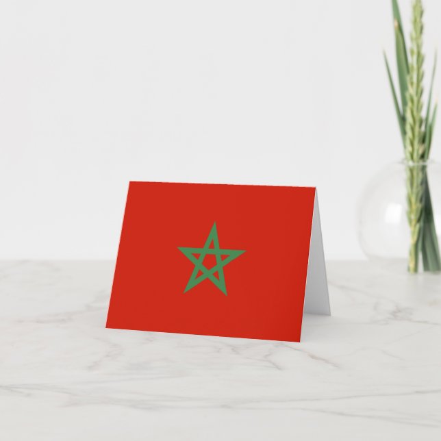 Morocco flag note card (Front)