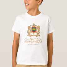 MOROCCO FLAG ON GOLD EMBLEM شعار المغرب