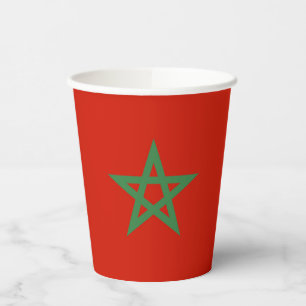 Morocco flag paper cups