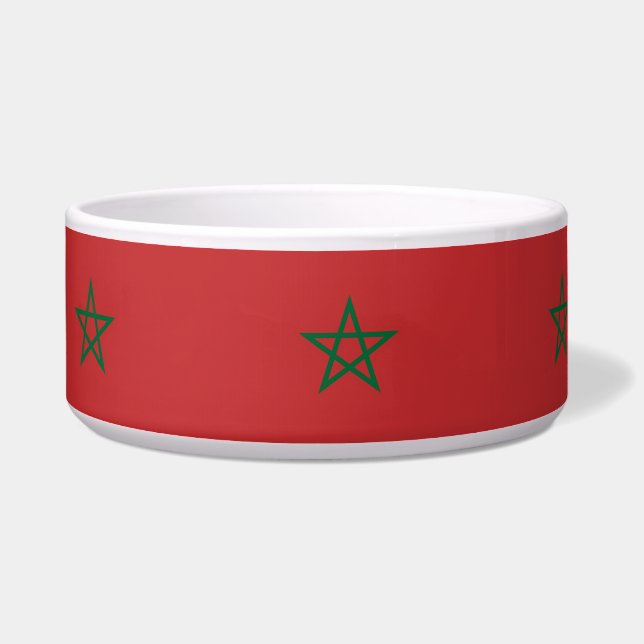 Morocco Flag Pet Bowl (Left)