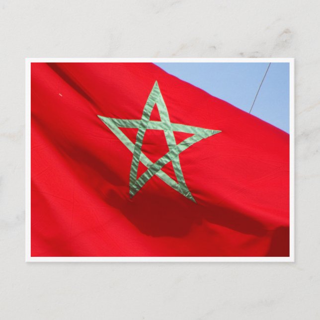 morocco flag postcard (Front)
