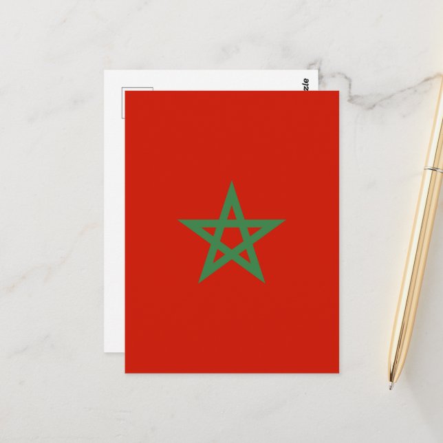 Morocco flag postcard (Front/Back In Situ)