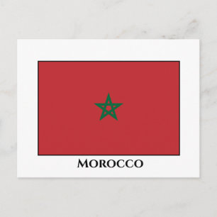 Morocco Flag Postcard