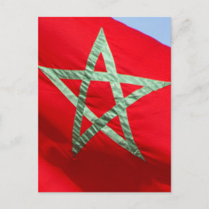 morocco flag postcard