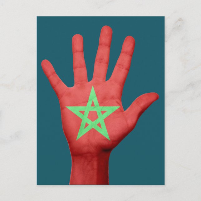 Morocco flag postcard (Front)