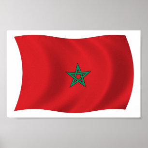 Morocco Flag Poster Print