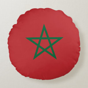 Morocco Flag Round Cushion