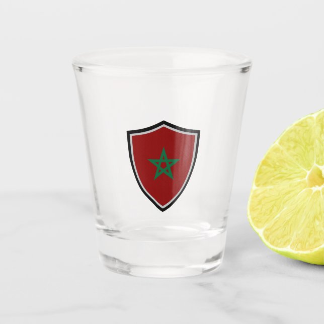 Morocco flag shot glass (Front)