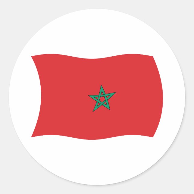 Morocco Flag Sticker (Front)