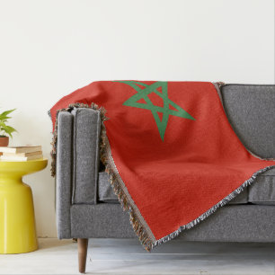 Morocco flag throw blanket