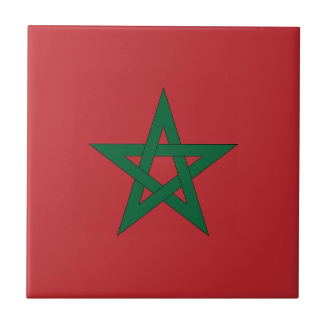 Morocco Flag Tile (Front)