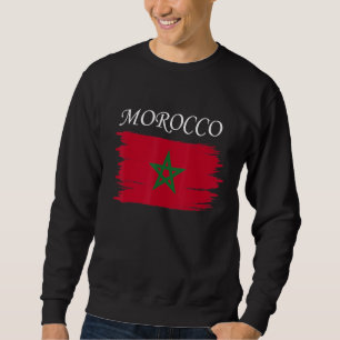 Morocco Flag Vintage Style Retro Soccer Tee