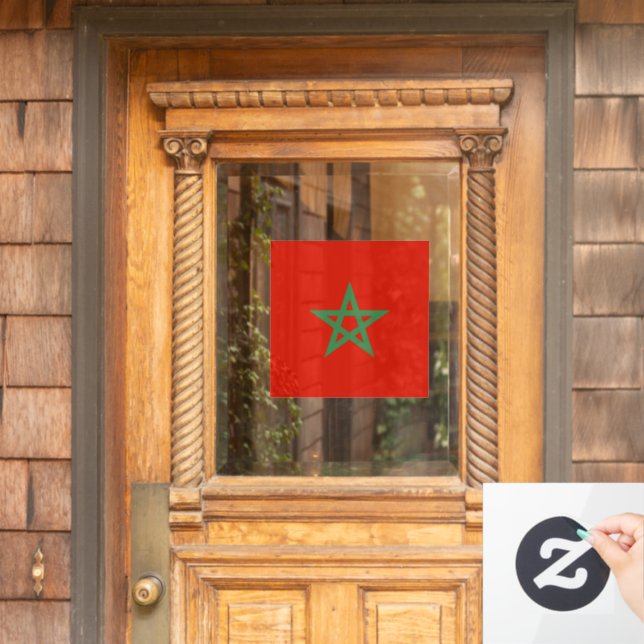 Morocco flag window cling (Home Door)