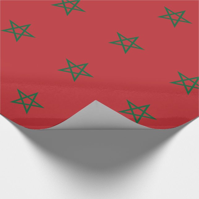 Morocco Flag Wrapping Paper (Corner)