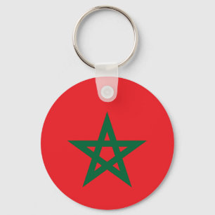 Morocco football flag key ring