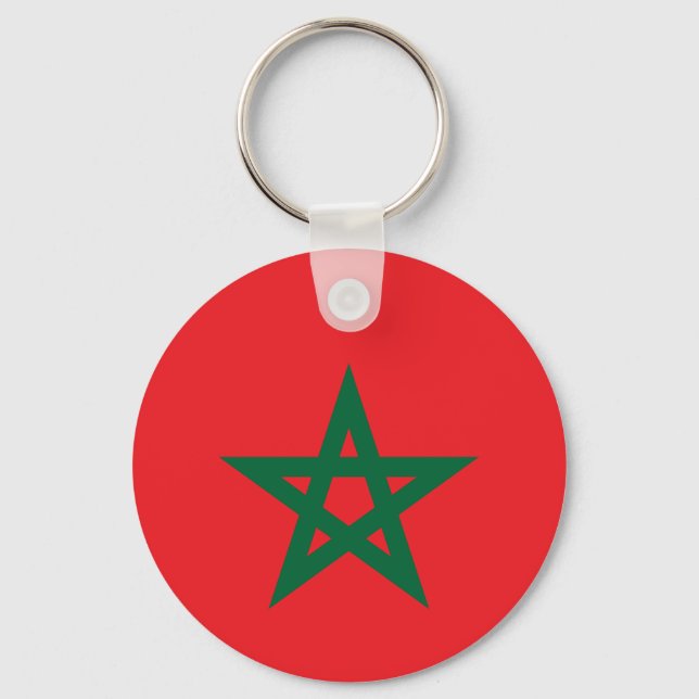 Morocco football flag key ring (Front)