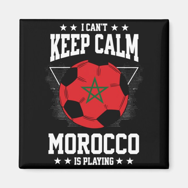 Morocco Football Jersey 2022 Flag Funny Soccer Lov Magnet (Front)