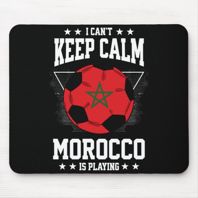 Morocco Football Jersey 2022 Flag Funny Soccer Lov Mouse Mat (Front)